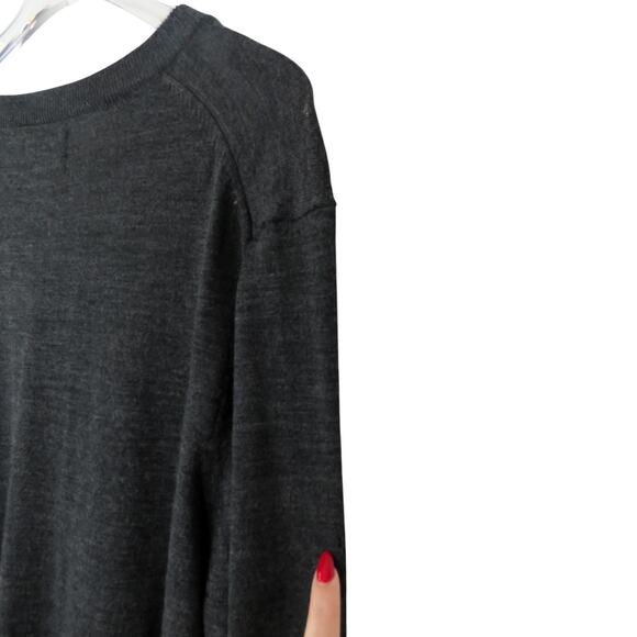 Daniel Hechter Charcoal Grey V-Neck Merino Wool Sweater Medium Men's Classic - Picture 4 of 8